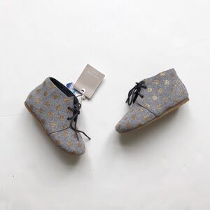 ZARA NWT gray fabric bluchers size 24(7.5)